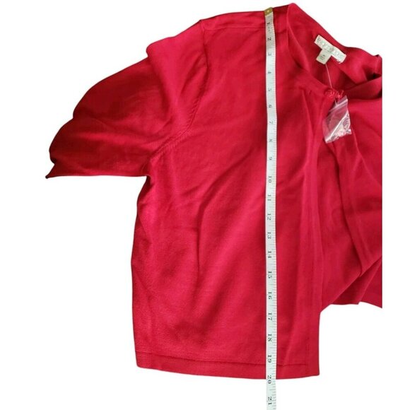 Eva Mendes Red Women's Cardigan Sweater With Rose Buttons Size XL - Picture 11 of 11